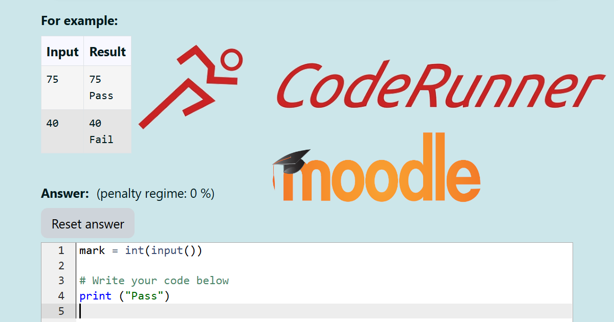 Using CodeRunner in Moodle for Interactive Programming Quizzes